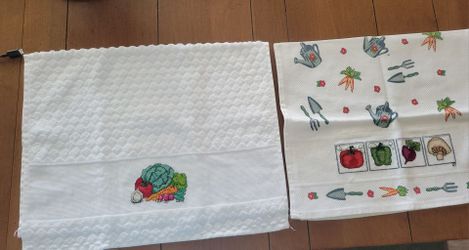 Cross Stitch Kitchen Towels