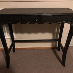 $10 Black Wood Desk With Drawer