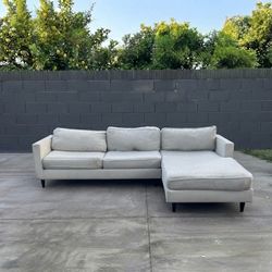 Free Off-White Fabric Sectional — Needs Cleaning