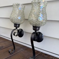 Pair Candle Holder Wall Sconce
