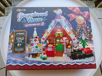 Christmas Gingerbread House Building Set 1342 PCS LED Lights