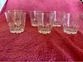 6 Princess House Heritage 10oz Old Fashioned Glasses and Ice Bucket