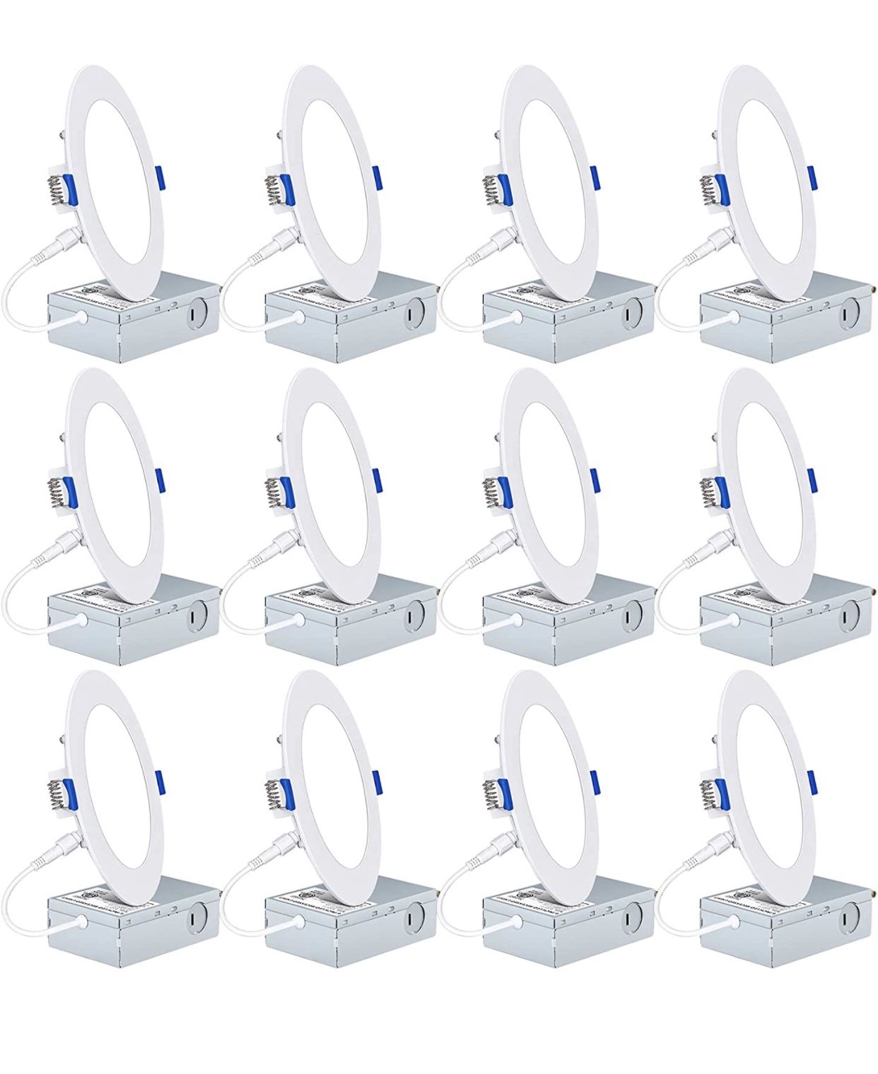12 Pack Inch Ultra-Thin LED Recessed Ceiling Light with Junction Box, CRI90, 14W=100W, 1200lm, 5000K Daylight White, Dimmable LED Downlight, Canless for Sale in Riverside, CA OfferUp 12 Pack Inch Ultra-Thin LED Recessed Ceiling Light with Junction Box, CRI90, 14W=100W, 1100lm, 5000K Daylight White, Dimmable LED Downlight, Canless