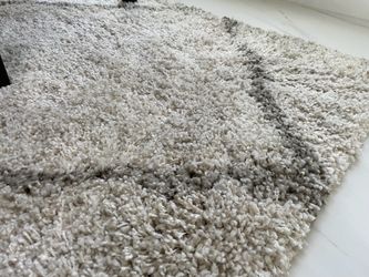 Cream Shag Area Rug