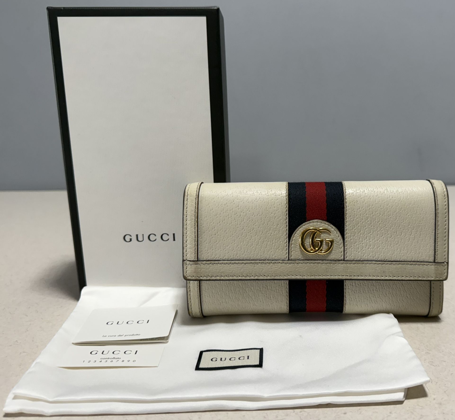 GUCCI Sherry Line Ophidia GG Marmont Wallet