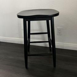 Black Wooden Bar Stools