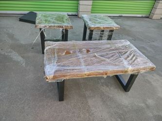 3 piece wooden coffee tables