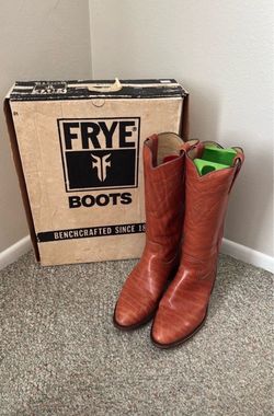 FRYE Men's Sz 10 1/2D Vintage Tall Campus Boots Western Riding USA MADE Style 3021