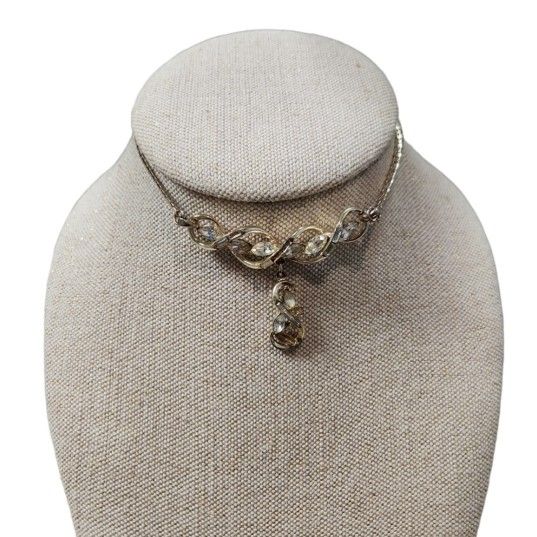 Vintage Gold Toned Bling Choker