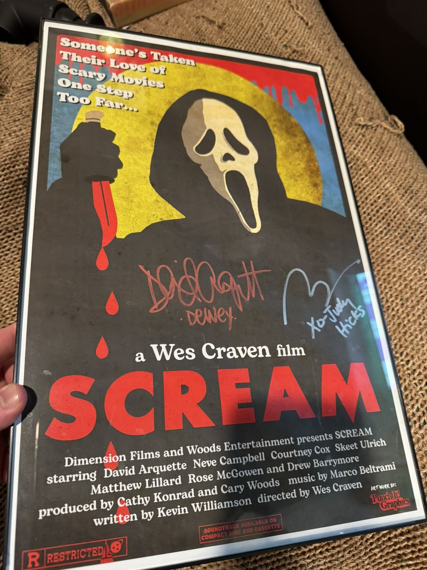Scream Wall Art With Autograph
