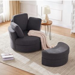 Swivel Accent Barrel Chair 