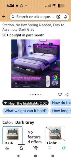 California King bed with 16" mattress
