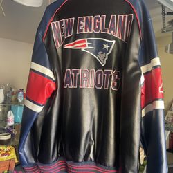 FREE SHIPPING  NFL  Faux Leather  Jacket  Size 2 Xl