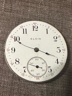 Elgin Pocket Watch Dial Face