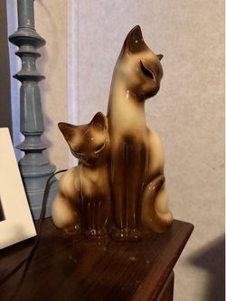 Vintage 1950's Howard Kron Designed Siamese Cats TV Lamp