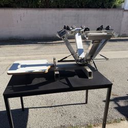 4 Color 4 Station Manual Screen Printing Press – Tabletop T-Shirt Press