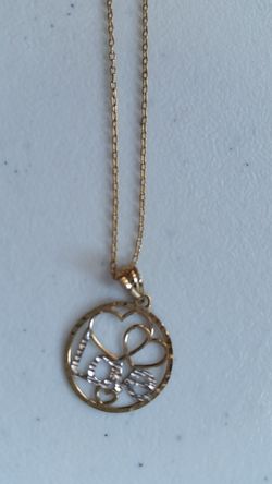 10k gold "Love" pendant
