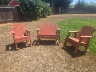 Outdoor Rocking Chair Set