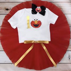 18 Months Elmo 1st Birthday Outfit 