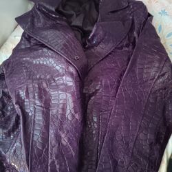 Halloween Special Authentic Leather Joker Trench Coat 