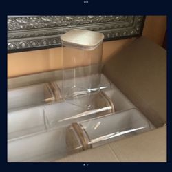 5 Glass Storage Jars.   Organize