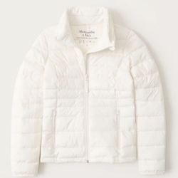 Abercrombie Puffer Jacket Ivory White
