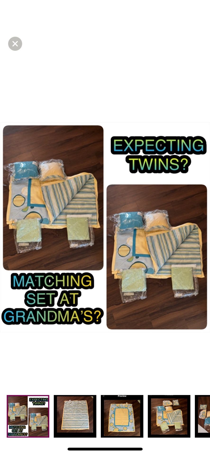 2 Matching Sets Of Crib bedding