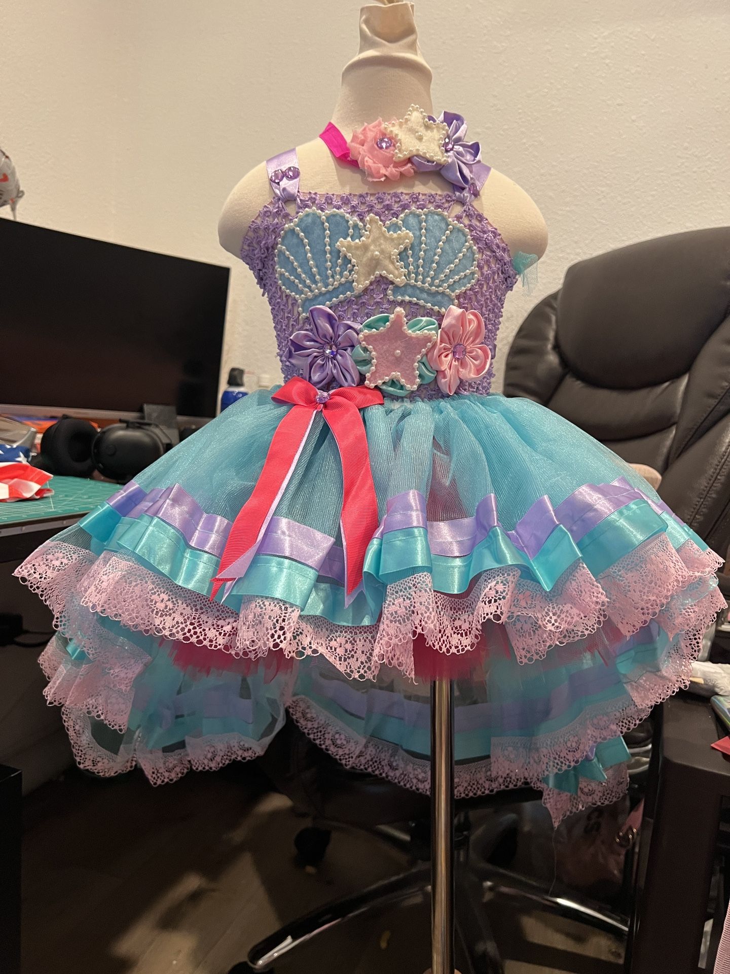 Mermaid Tutu 2 In 1 Dress For 1st Birthday