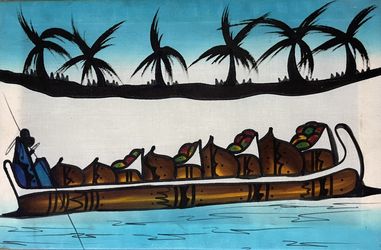 African Batik Painting - 14”x21” (Imported From Kenia)