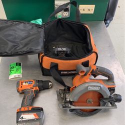Ridgid Cordless Drill Circular Saw Combo Battery Charger