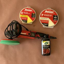 Bauer 7” Polisher + Foam Pads + Turtle Wax Compound – $80
