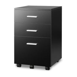 DEVAISE 3 Drawer Mobile File Cabinet Rolling Filing Cabinet Letter/A4
