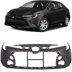 NEW Primered - Front Bumper Cover Fascia for 2020 to 2023 Toyota Corolla L LE XLE. This bumper has never been folded the way they come folded when you