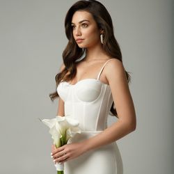 SERAPHINE Long Wedding Dress, Modern Wedding Dress, Wedding Gown, Chic Dress