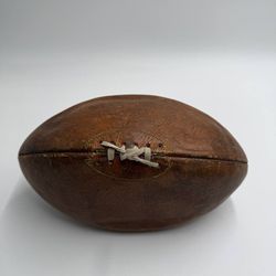 Vintage Gilbert Rugby Football England Antique Leather Laced Ball 1920s