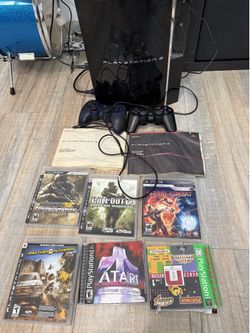 Sony PS3 Backwards Compatible Bundle (CECHE01) + Games, HD Cables & PS2 For Parts