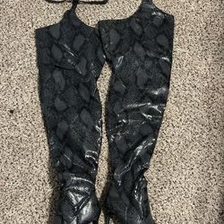 Snake Skin Thigh High Chaos 