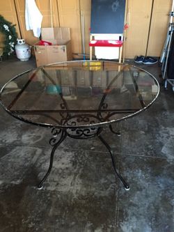 Rustic/Antique Round Glass Table