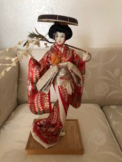 Japanese Nishi doll 18 inch height and 9 inch wide stand