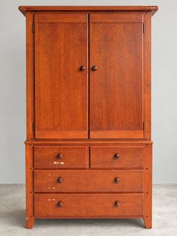 Solid Cherry Thomasville Storage Armoire with Drawers