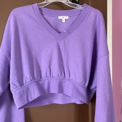 Crop Purple Sweatshirt 