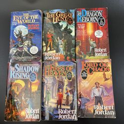 Wheel Of Time Series Lot of 6 (#1-6) Original Cover Set PB Books Robert Jordan