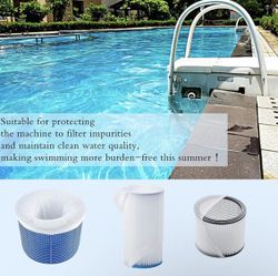 30 Pack Pool Skimmer Socks Pool Filter Socks Works with Skimmer White Elastic Nylon Fabric Filters
