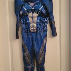 Blue Power Ranger Halloween Costume Child Size 4-6 With Mask