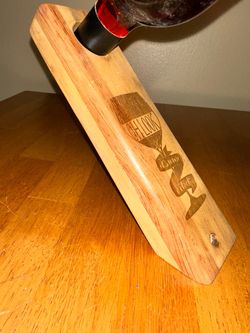Wooden Floating Bottle Holder – Handcrafted Single-Bottle Balancing Stand (8.5” x 2.5” x 1 1/8”)