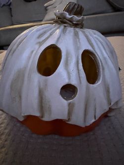 Light up ghost pumpkin