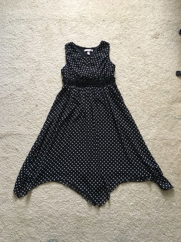 Cute Black Polka Dot Girls Dress