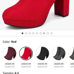 Botines de tacón alto para muje size 6.5