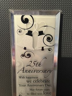 25th Silver Wedding Anniversary Gift Keepsake Thumbnail