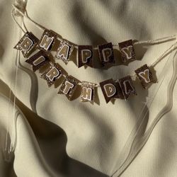 Mini Happy Birthday Banner Cake Topper 